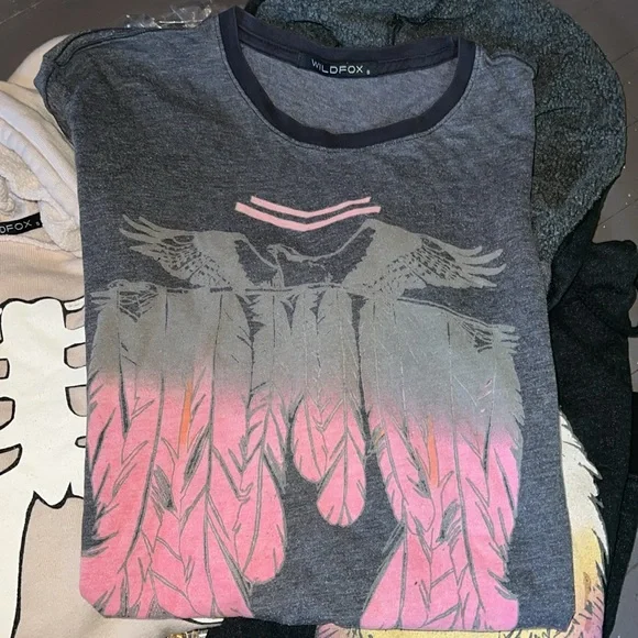 wildfox vintage bundle graphic tee two hoodies size small - Picture 2 of 6